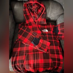 M North Face Hoodie, Buffalo check